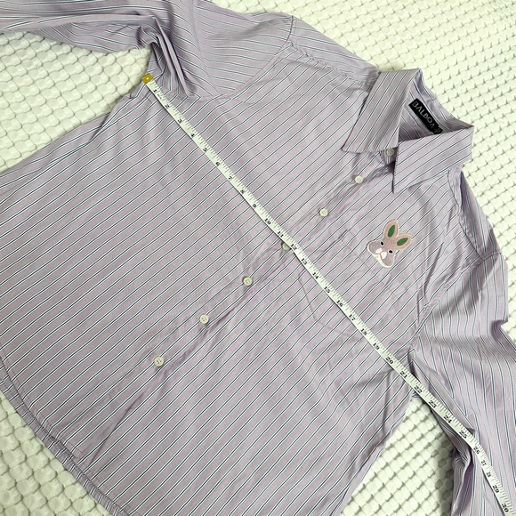 Balboa Purple Striped Angry Bunny Shirt size L - Picture 5 of 8